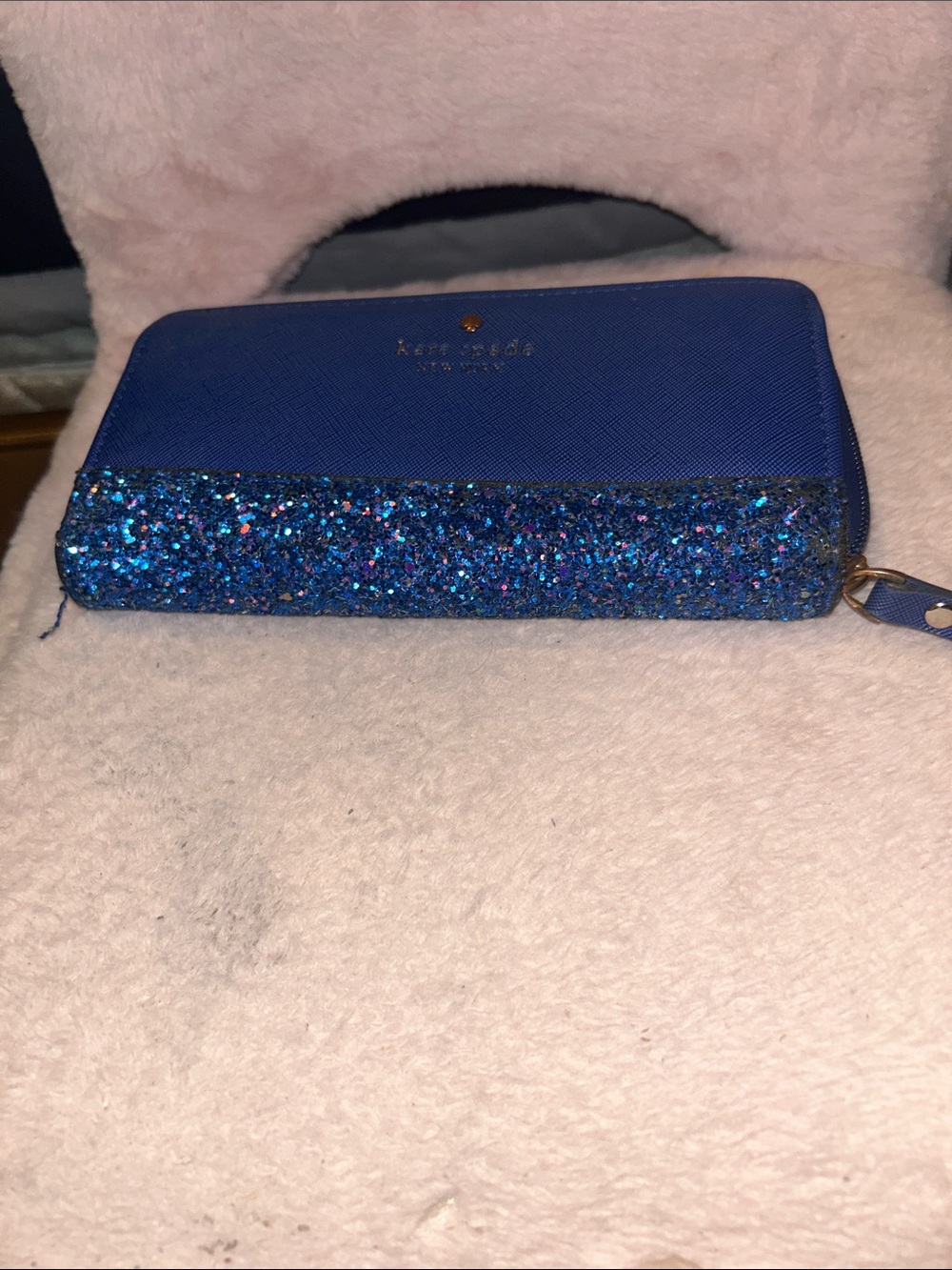 kate spade Blue Glitter-Bottom Zip Wallet - Picture 4 of 4